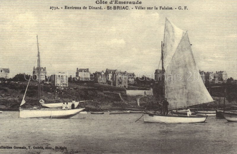 Saint Briac sur mer: vieux grments sur le Frmur avant la construction du Balcon d'Emeraude en 1929