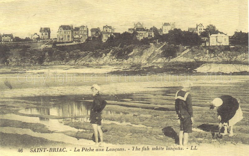 Saint Briac sur mer: p�che aux lancons dans le Fr�mur